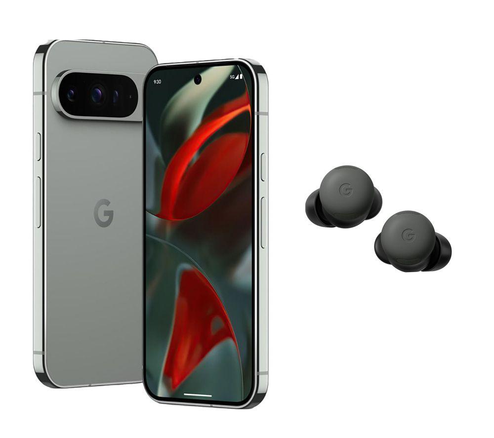 GOOGLE Pixel 9 Pro & Pixel Buds Pro 2 Wireless Bluetooth Earbuds Bundle - 256 GB, Hazel