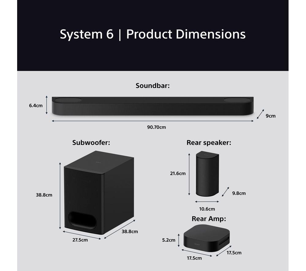 SONY BRAVIA Theatre System 6 5.1 Home Cinema System with Dolby Atmos & DTS Virtual:X image number 13 of 15