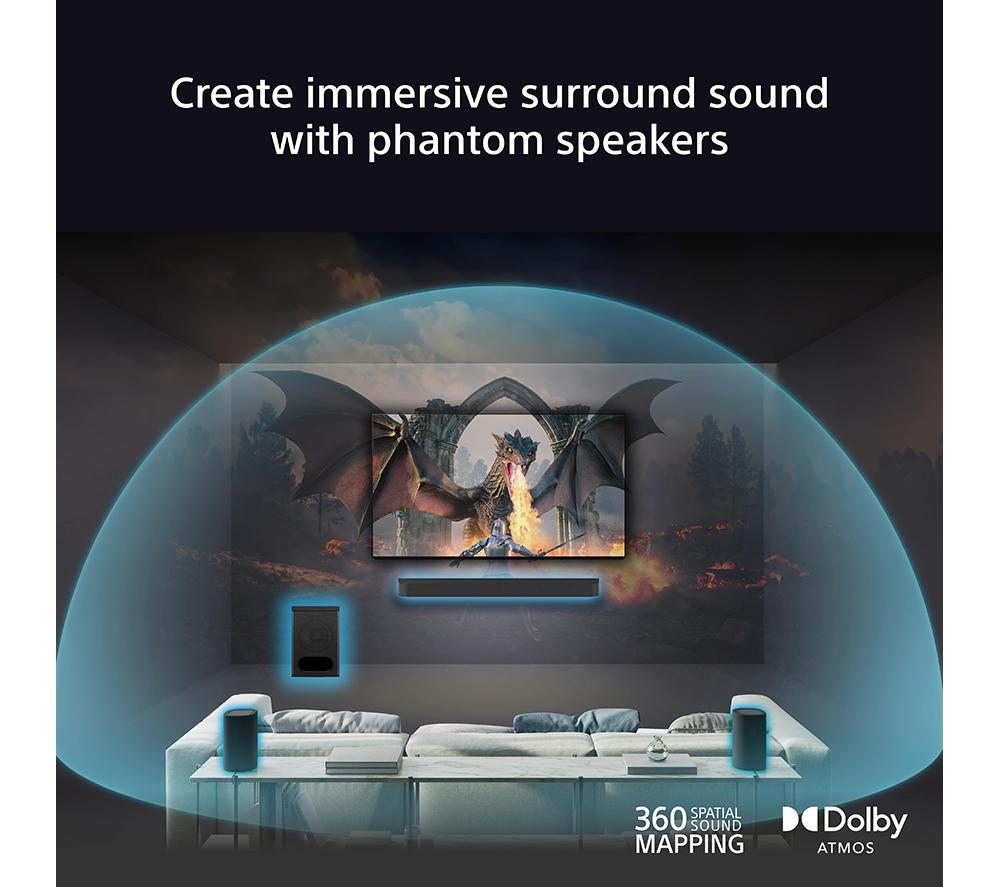 SONY BRAVIA Theatre Rear 8 SARS8 Wireless Speakers - Black image number 4 of 9