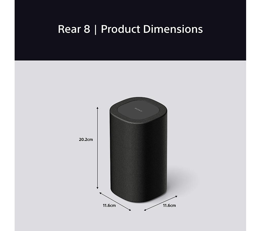 SONY BRAVIA Theatre Rear 8 SARS8 Wireless Speakers - Black image number 6 of 9
