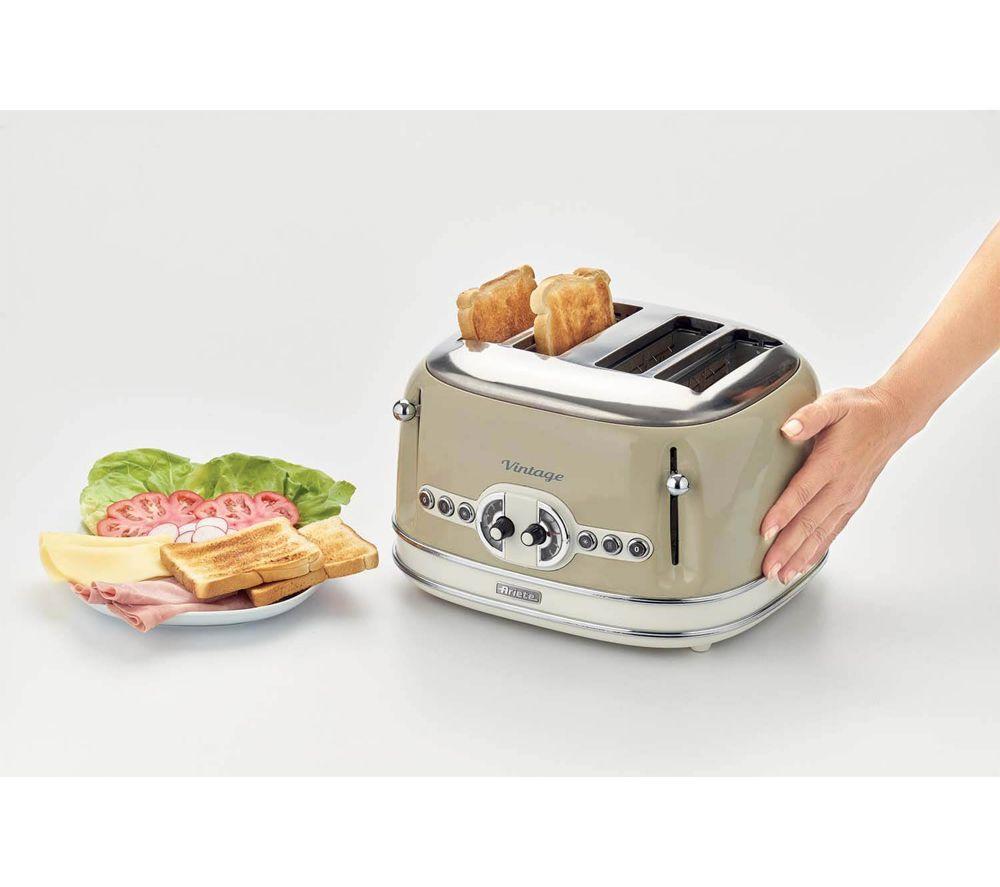 ARIETE Vintage ARPK67 Microwave, Traditional Kettle & 4-Slice Toaster Bundle - Cream image number 3 of 8