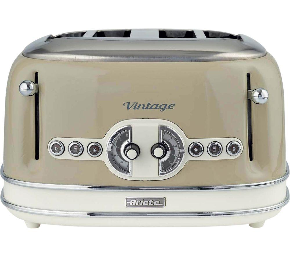 ARIETE Vintage ARPK67 Microwave, Traditional Kettle & 4-Slice Toaster Bundle - Cream image number 4 of 8