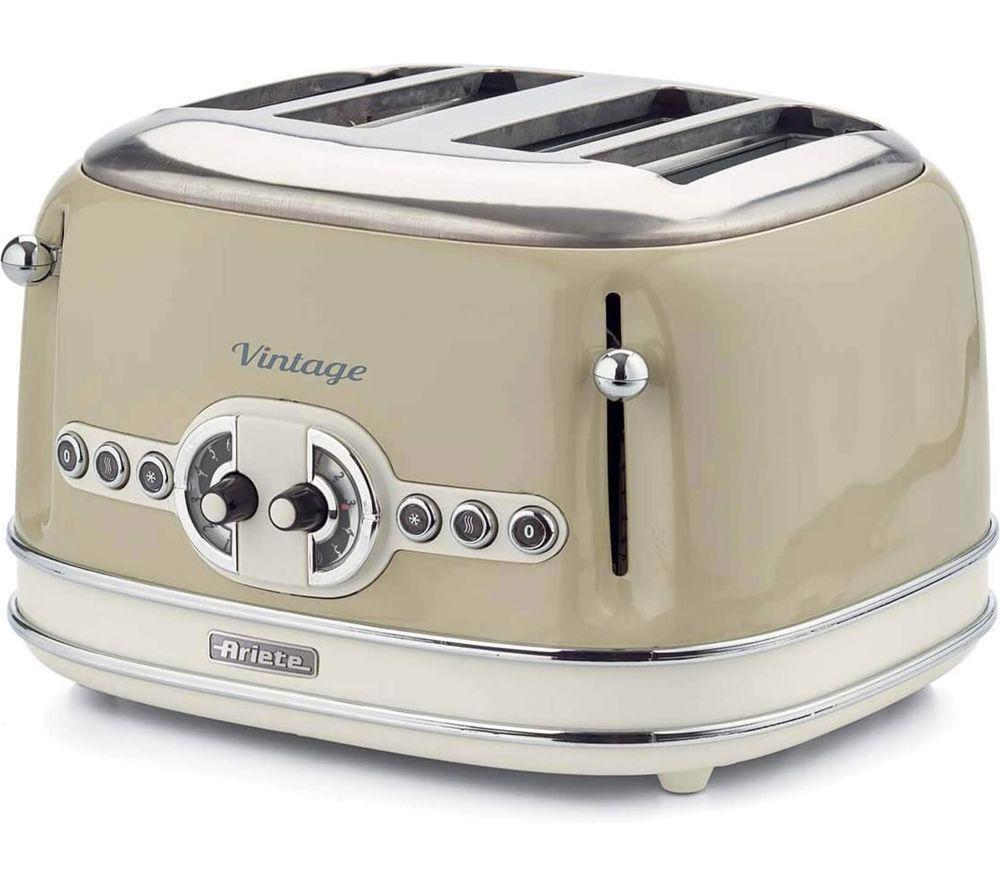 ARIETE Vintage ARPK67 Microwave, Traditional Kettle & 4-Slice Toaster Bundle - Cream image number 8 of 8