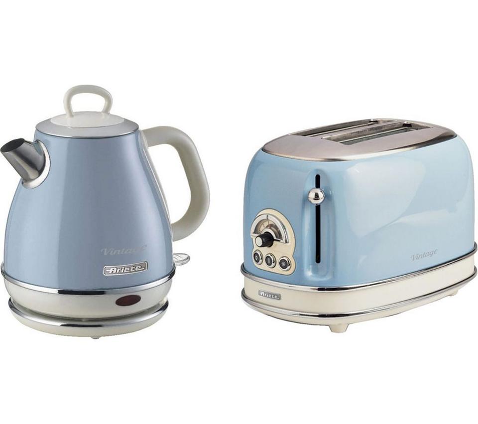ARIETE Vintage ARPK72 2-Slice Toaster & Kettle Bundle - Blue