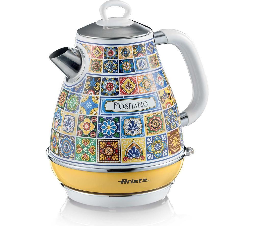 Ariete Positano 2869/0P Jug Kettle - Yellow & White, Yellow,Silver/Grey,White