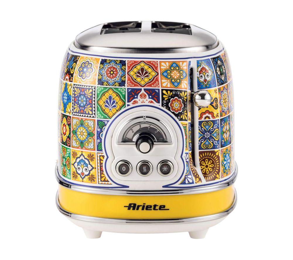 ARIETE Positano 0155/1P 2-Slice Toaster - Yellow & Blue image number 4 of 4