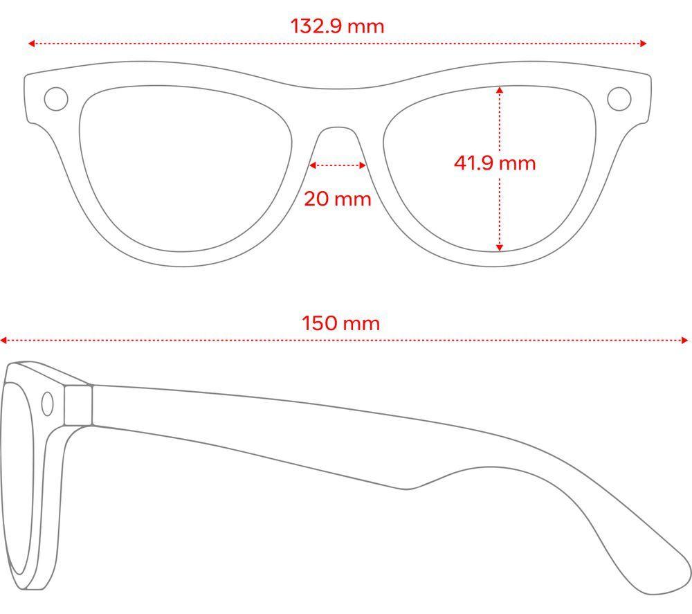 RAY-BAN Meta Skyler Glasses - Shiny Chalky Gray, Clear to Sapphire Transitions image number 4 of 8