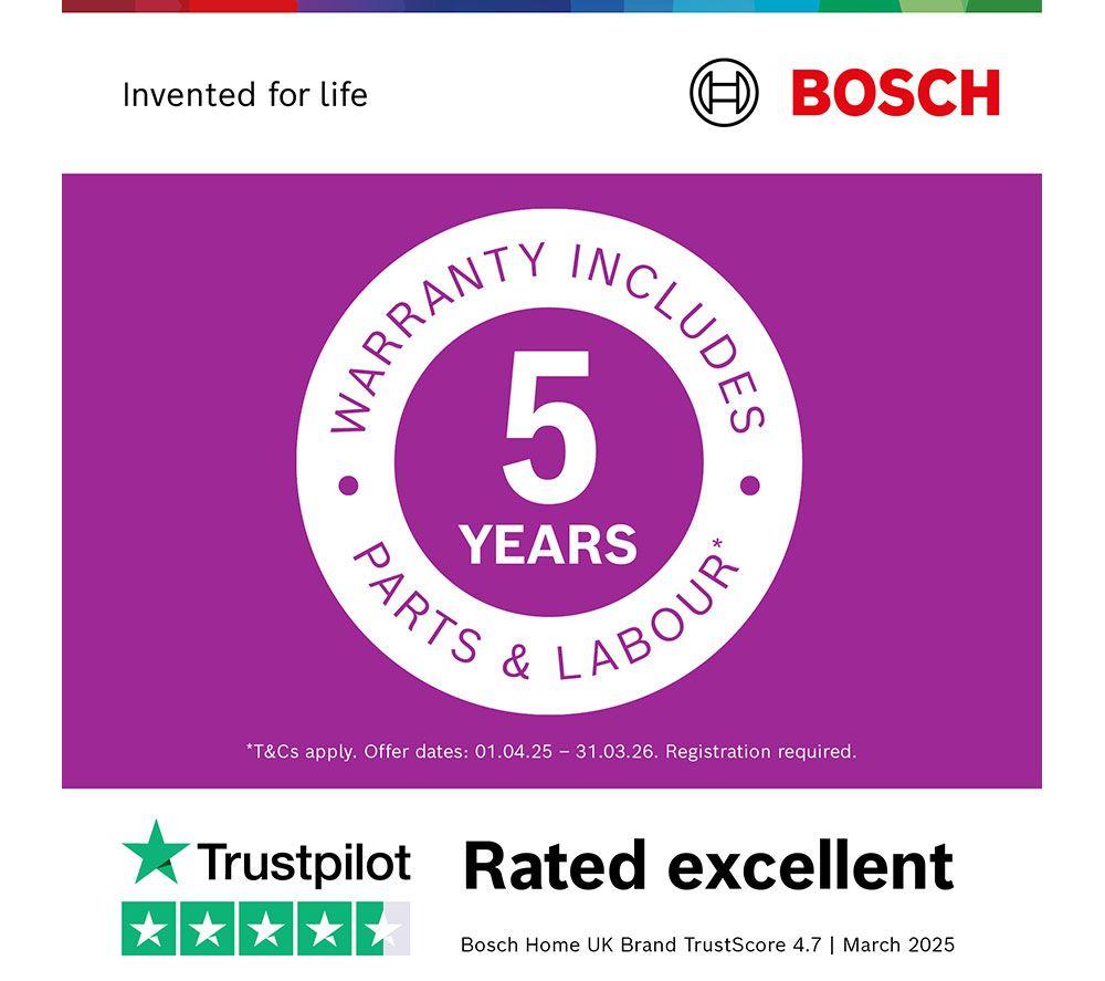 BOSCH Series 6 WQG245R1GB 9 kg Heat Pump Tumble Dryer - Grey image number 8 of 10