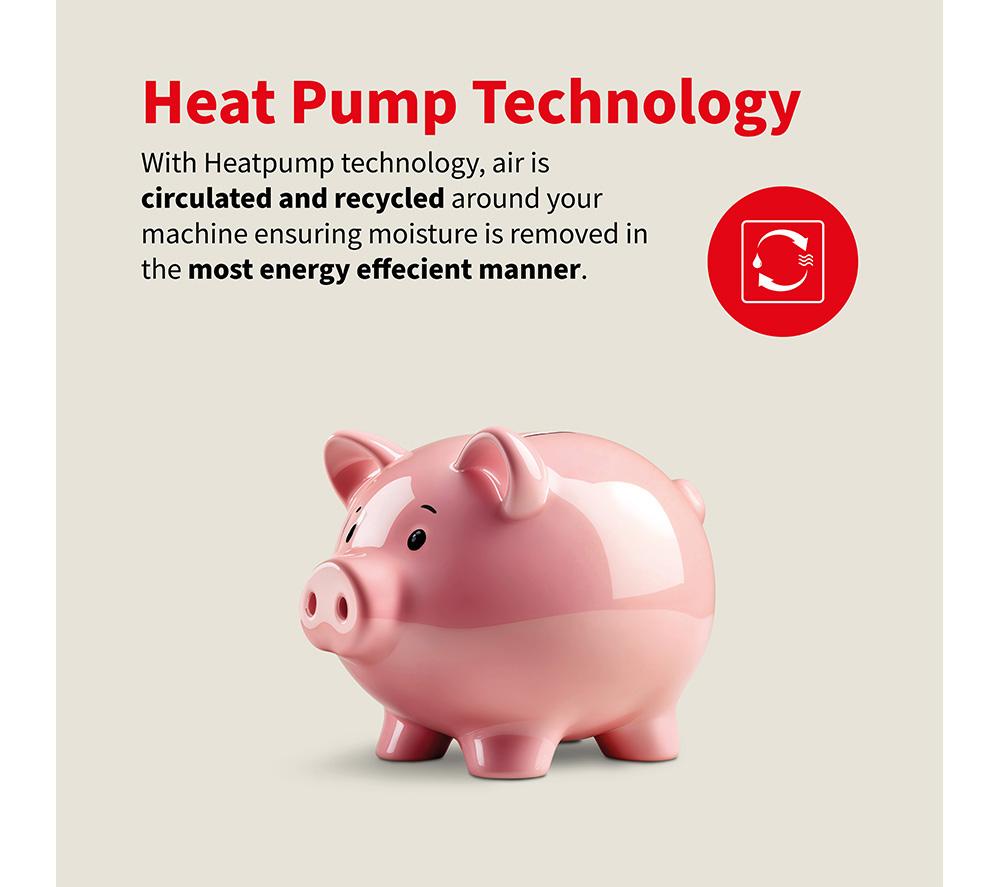 SHARP KD-NHA8S6GWE-EN 8 kg Heat Pump Tumble Dryer - White image number 4 of 11