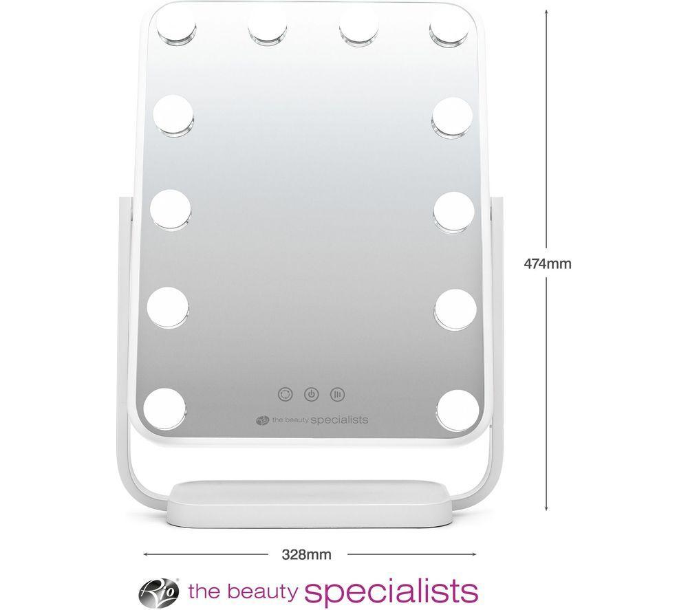 RIO Hollywood Glamour LED Mirror - White image number 3 of 4