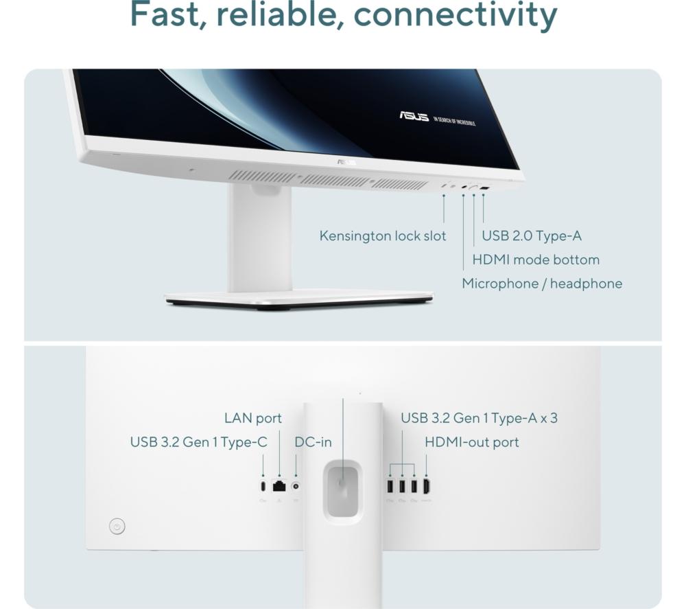 ASUS V400 AiO 23.8" All-in-One PC - Intel&reg; Core&trade; i3, 512 GB SSD, Black image number 15 of 15
