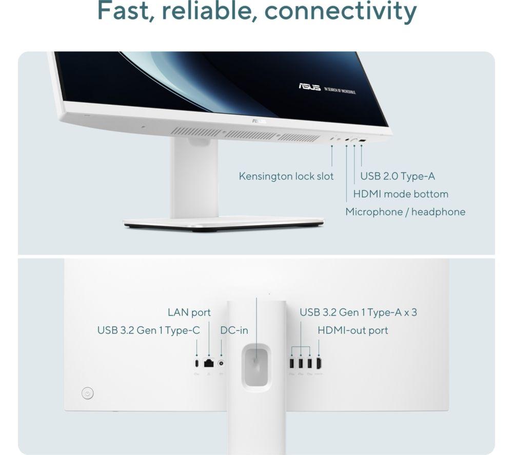 ASUS V400 AiO 23.8" All-in-One PC - Intel&reg; Core&trade; i3, 512 GB SSD, Black image number 18 of 18
