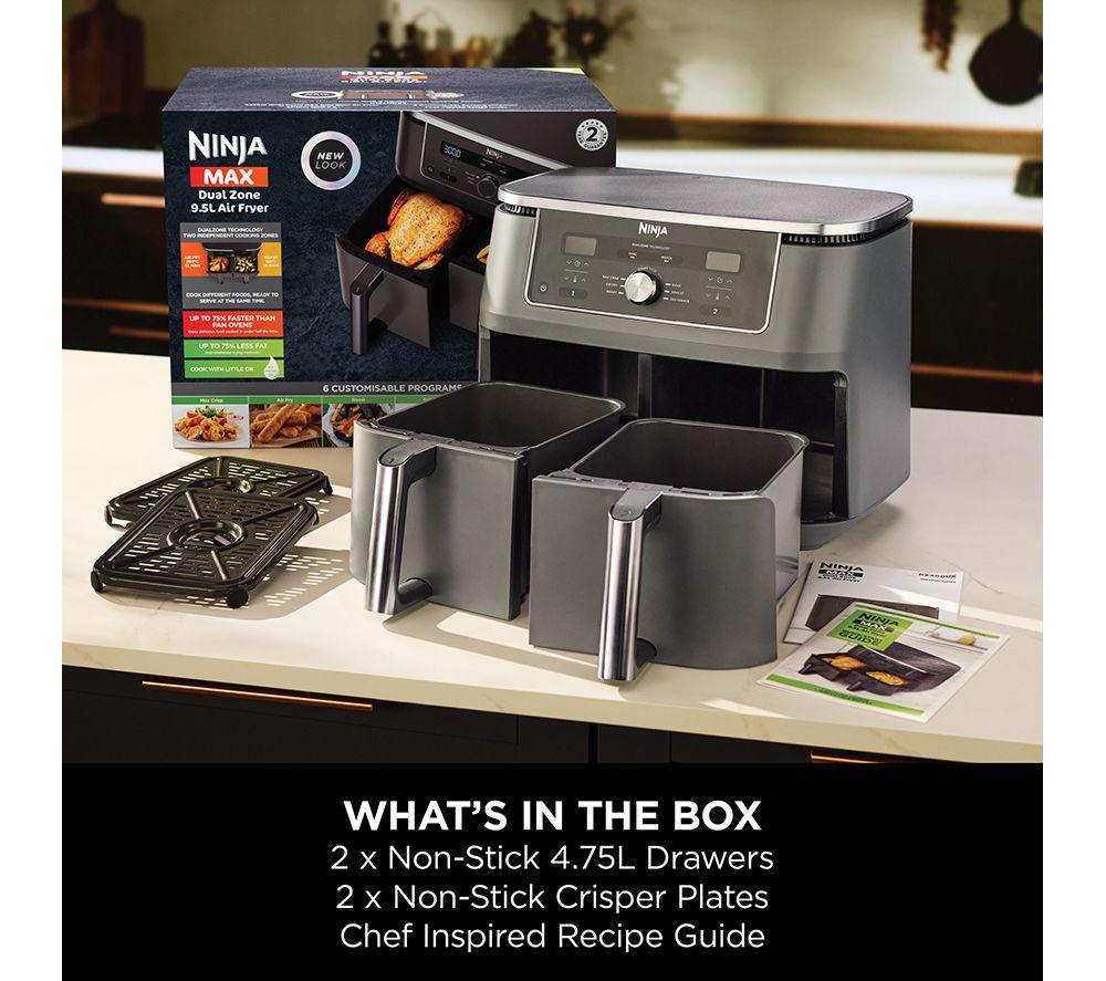 NINJA MAX 6-in-1 Dual Zone DZ400UK Air Fryer - Gun Metal Grey image number 9 of 11