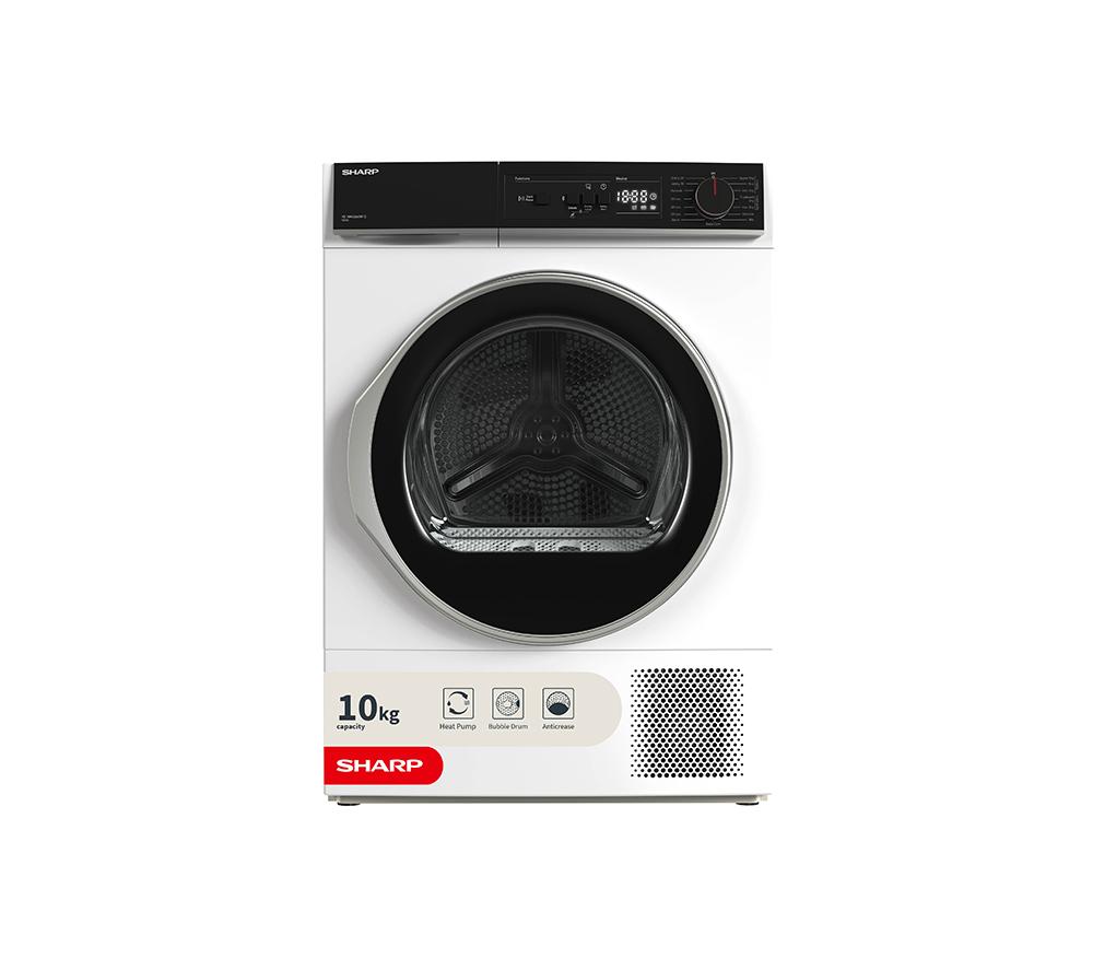 SHARP KD-NHA0S6GW1D-EN 10 kg Heat Pump Tumble Dryer - White, White