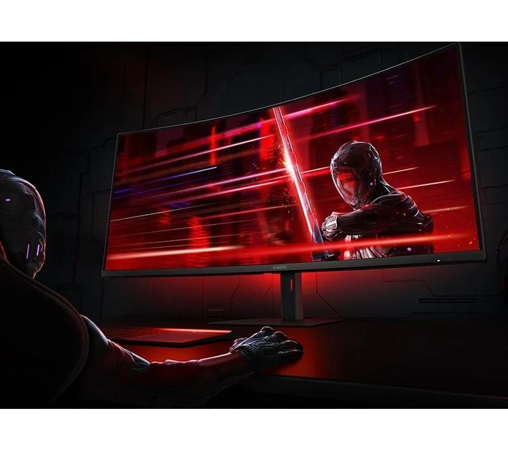 XIAOMI G34WQi Wide Quad HD 34" Curved LED Gaming Monitor - Black image number 7 of 9
