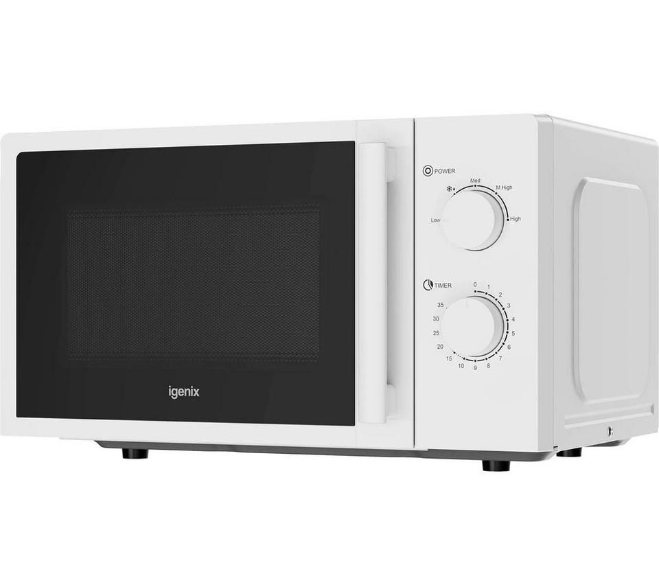 IGENIX IGMS0820MSSW Compact Solo Microwave - White