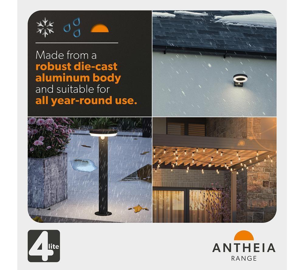 4LITE Antheia Solar Wall Light - Pack of 2 image number 3 of 6
