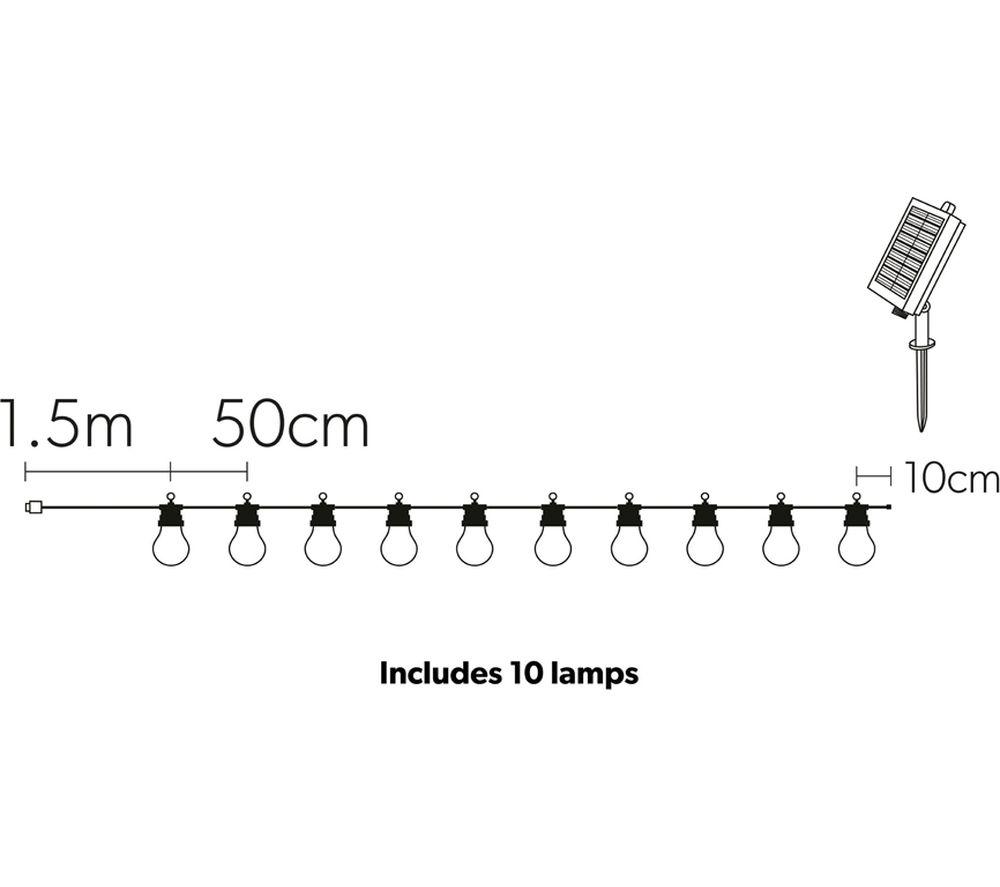 4LITE Antheia Solar Traditional Festoon LED Light String - 5 m image number 3 of 5