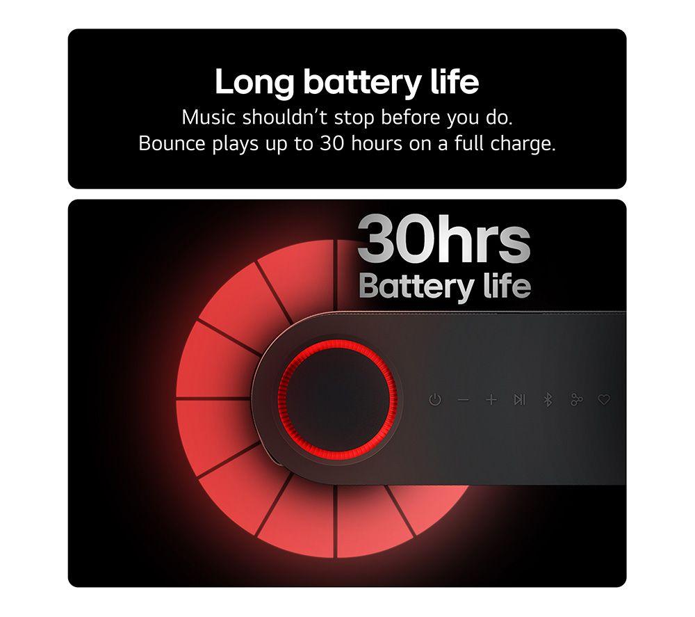 LG xboom Bounce Portable Bluetooth Speaker - Black image number 6 of 11
