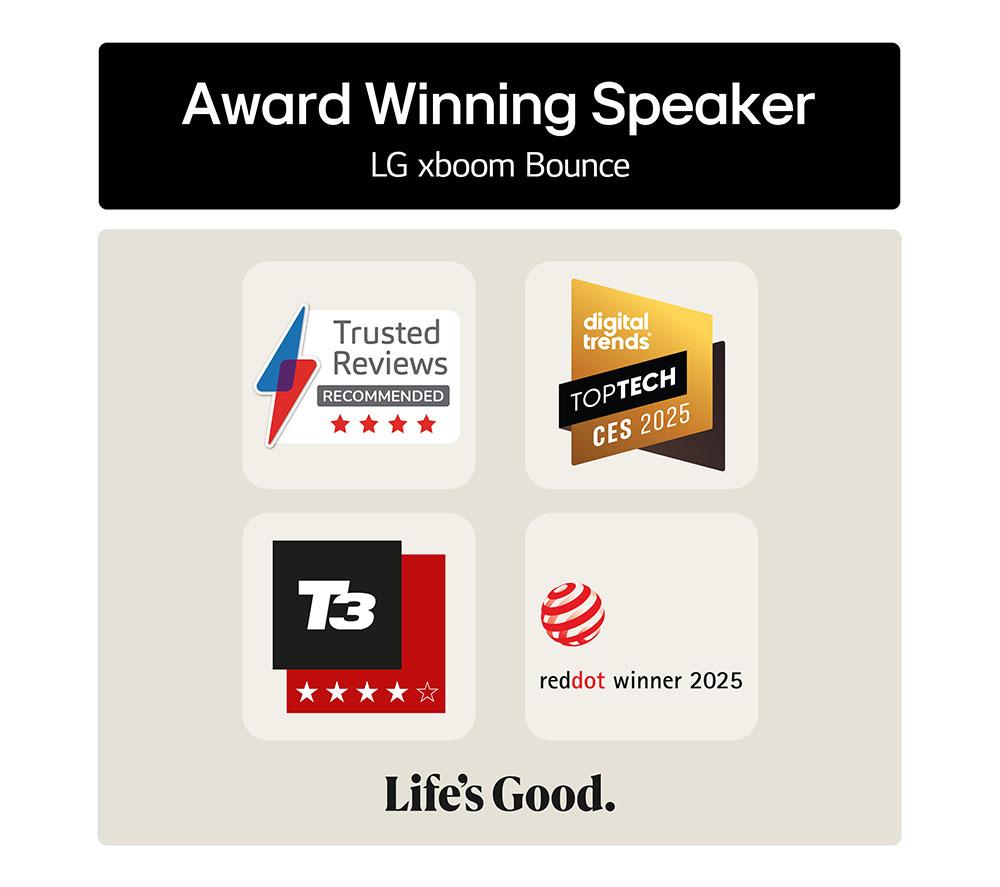 LG xboom Bounce Portable Bluetooth Speaker - Black image number 10 of 11