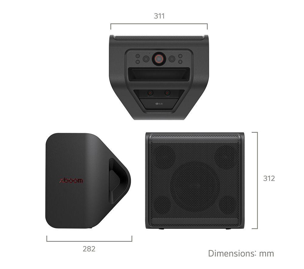 LG xboom Stage 301 Bluetooth Megasound Party Speakers - Black image number 3 of 12