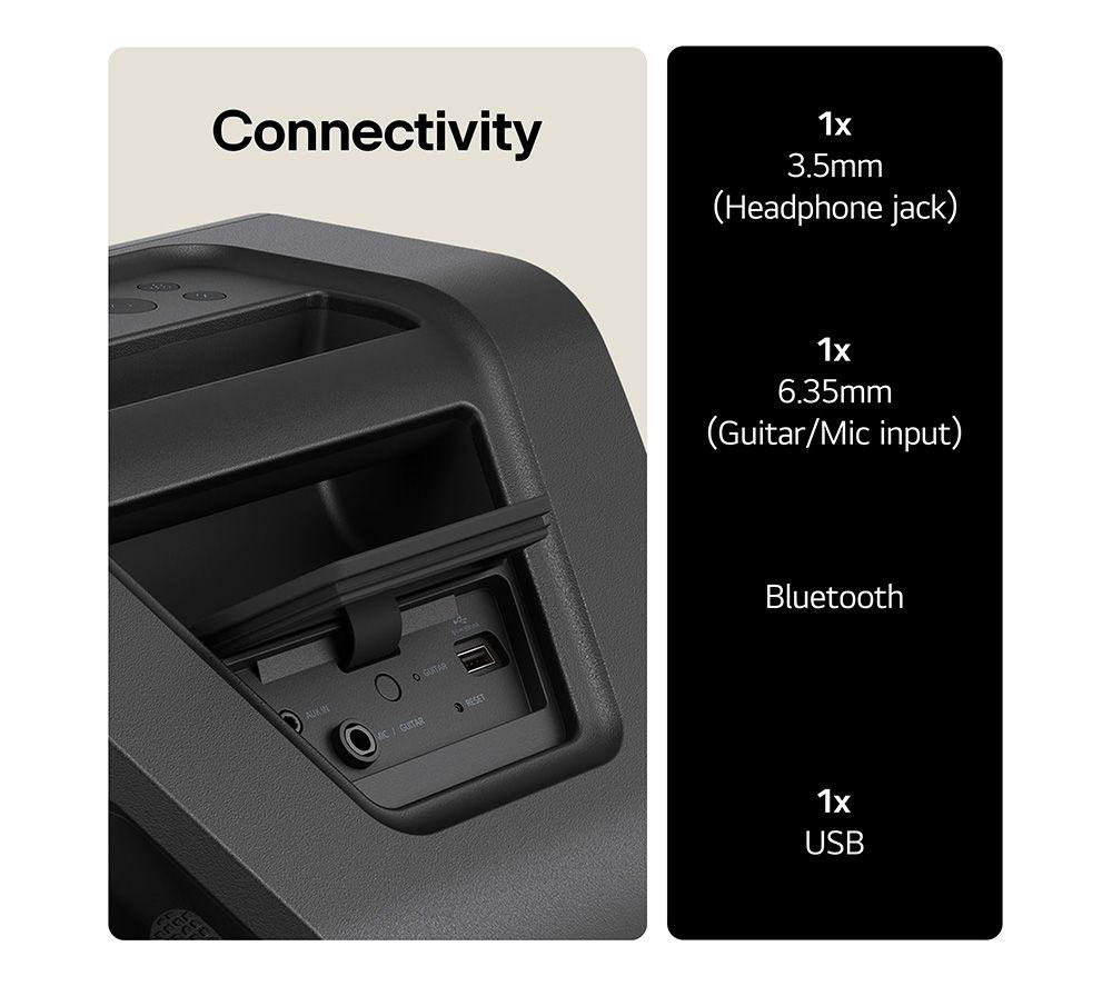 LG xboom Stage 301 Bluetooth Megasound Party Speakers - Black image number 7 of 12