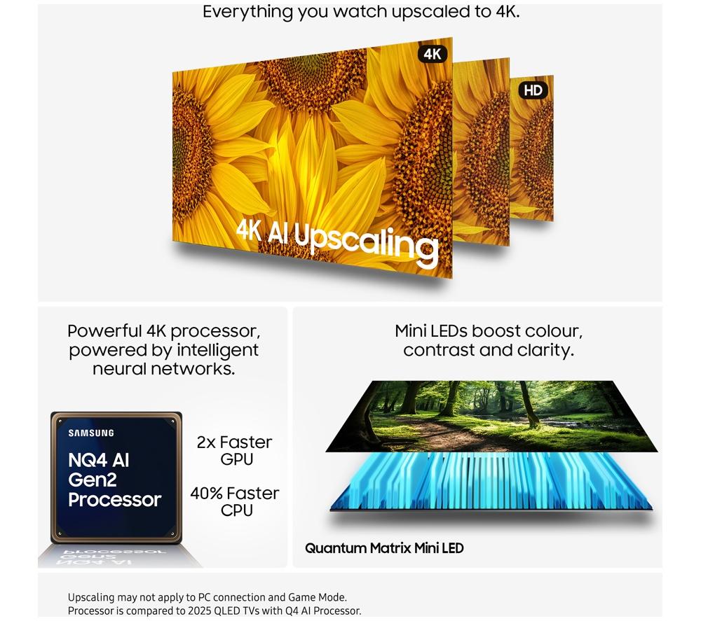 SAMSUNG QN70F 85" Neo QLED 4K Mini LED Vision AI Smart TV 2025 - QE85QN70F image number 3 of 20