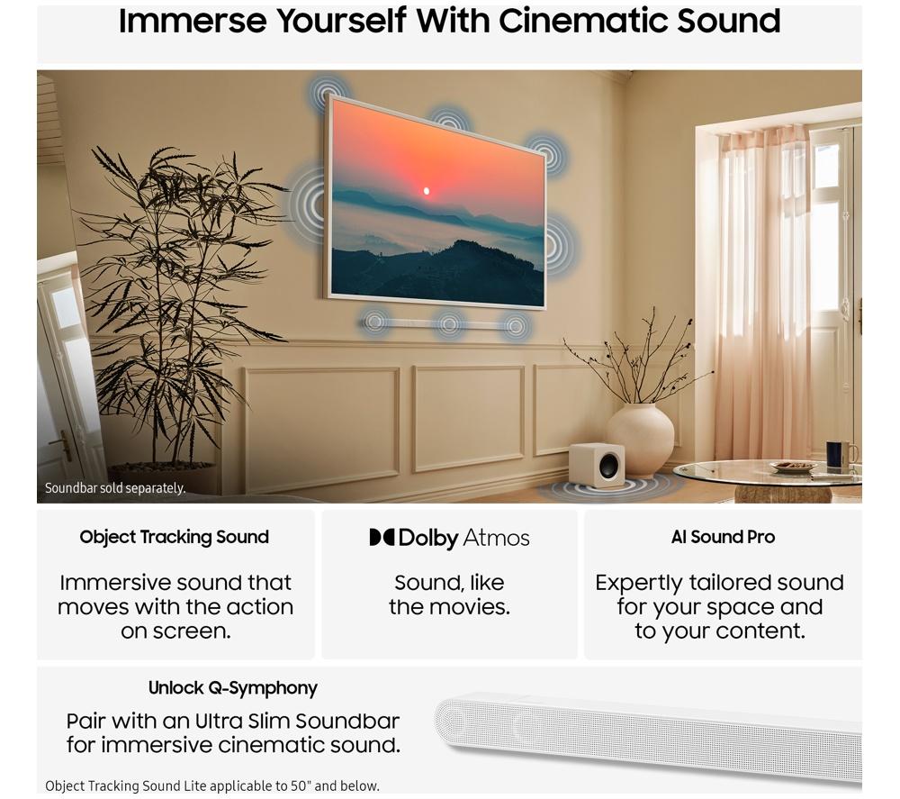 SAMSUNG The Frame (2025) 65" QLED 4K Art Mode Smart AI TV with Slim Fit Wall Mount - QE65LS03FA image number 6 of 14
