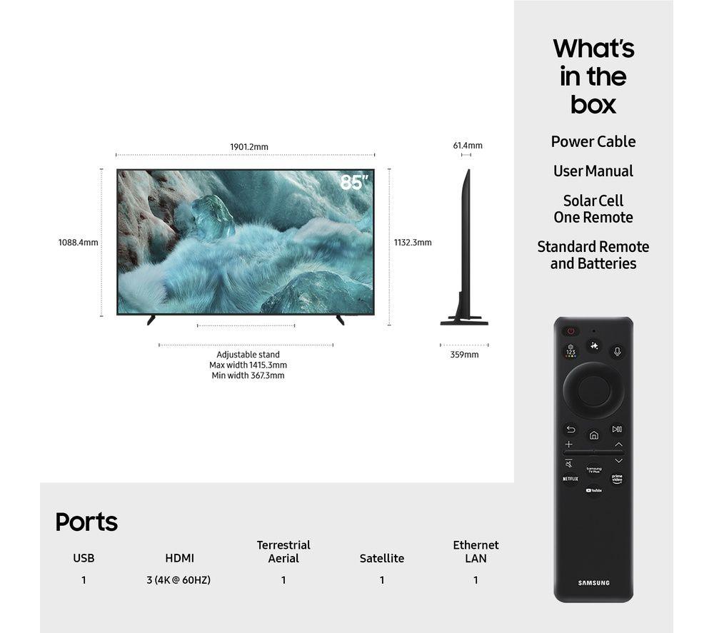 SAMSUNG Q7F 85" QLED 4K Vision AI Smart TV 2025 - QE85Q7F image number 26 of 31