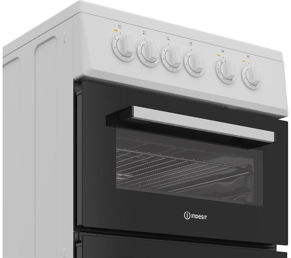 INDESIT ITE5EMW 50 cm Electric Solid Plate Cooker - White image number 2 of 4