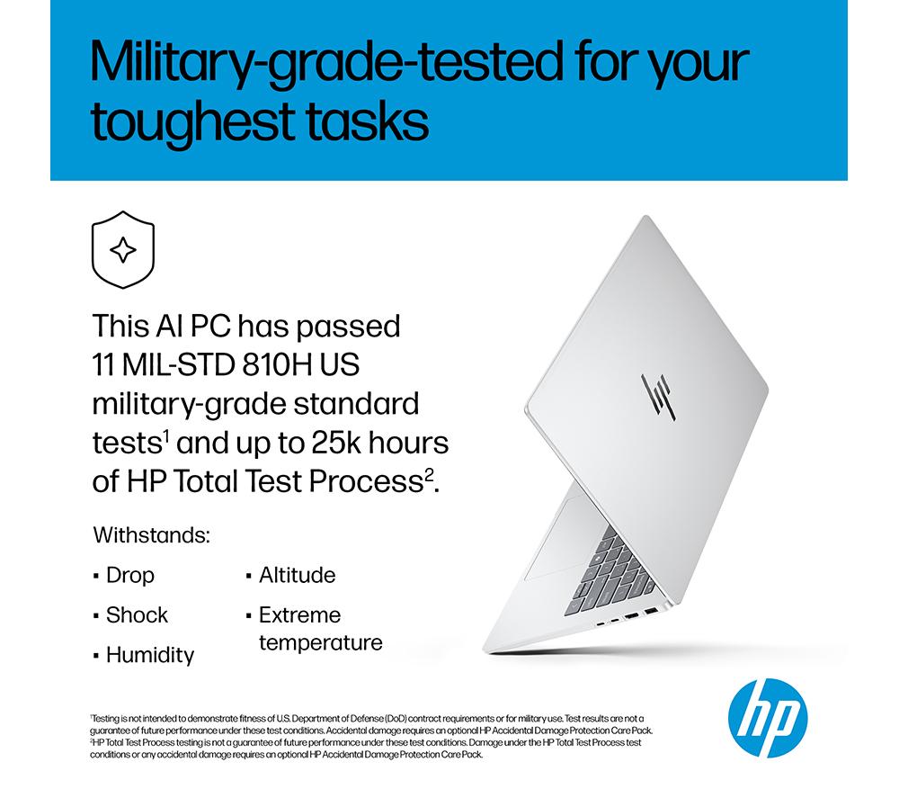 HP OmniBook 7 AI 14" Laptop - Intel&reg; Core&trade; Ultra 5, 512 GB SSD, Silver image number 7 of 31