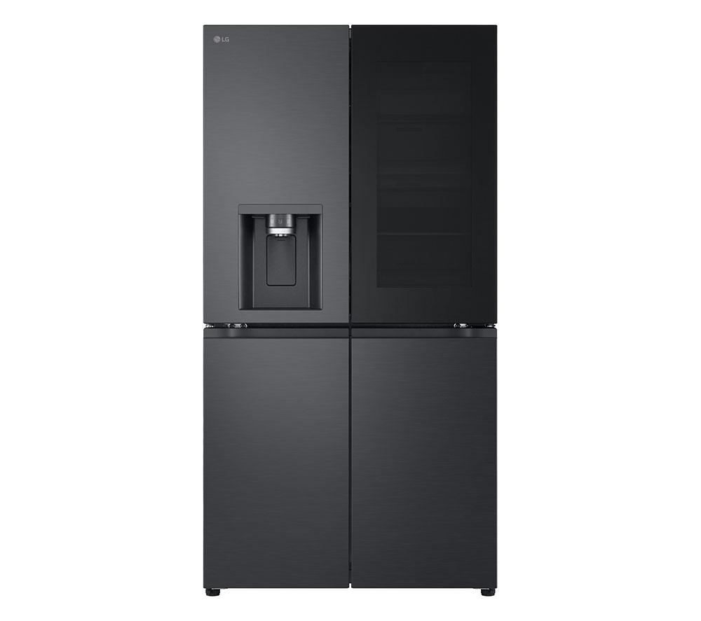 LG CraftIce InstaView GMG96CRAFT American-style Smart Fridge Freezer – Essence Black Steel, Silver/Grey,Black