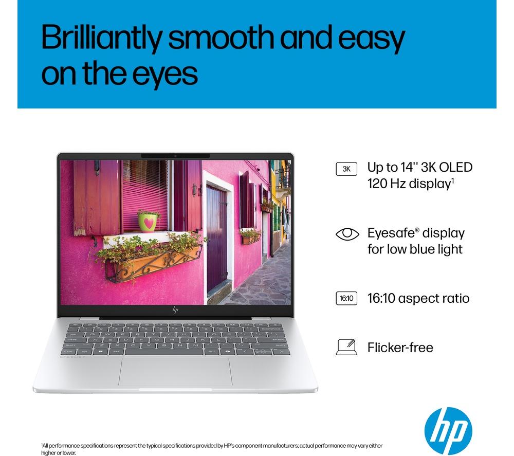 HP OmniBook 7 AI 14" Laptop - Intel&reg; Core&trade; Ultra 7, 1 TB SSD, Silver image number 11 of 31