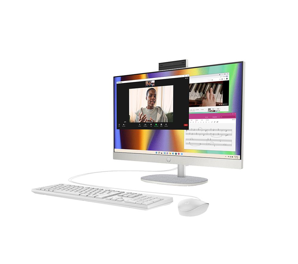 HP 24-cr0065na 23.8" All-in-One PC - AMD Ryzen 7, 1 TB SSD, White image number 12 of 15