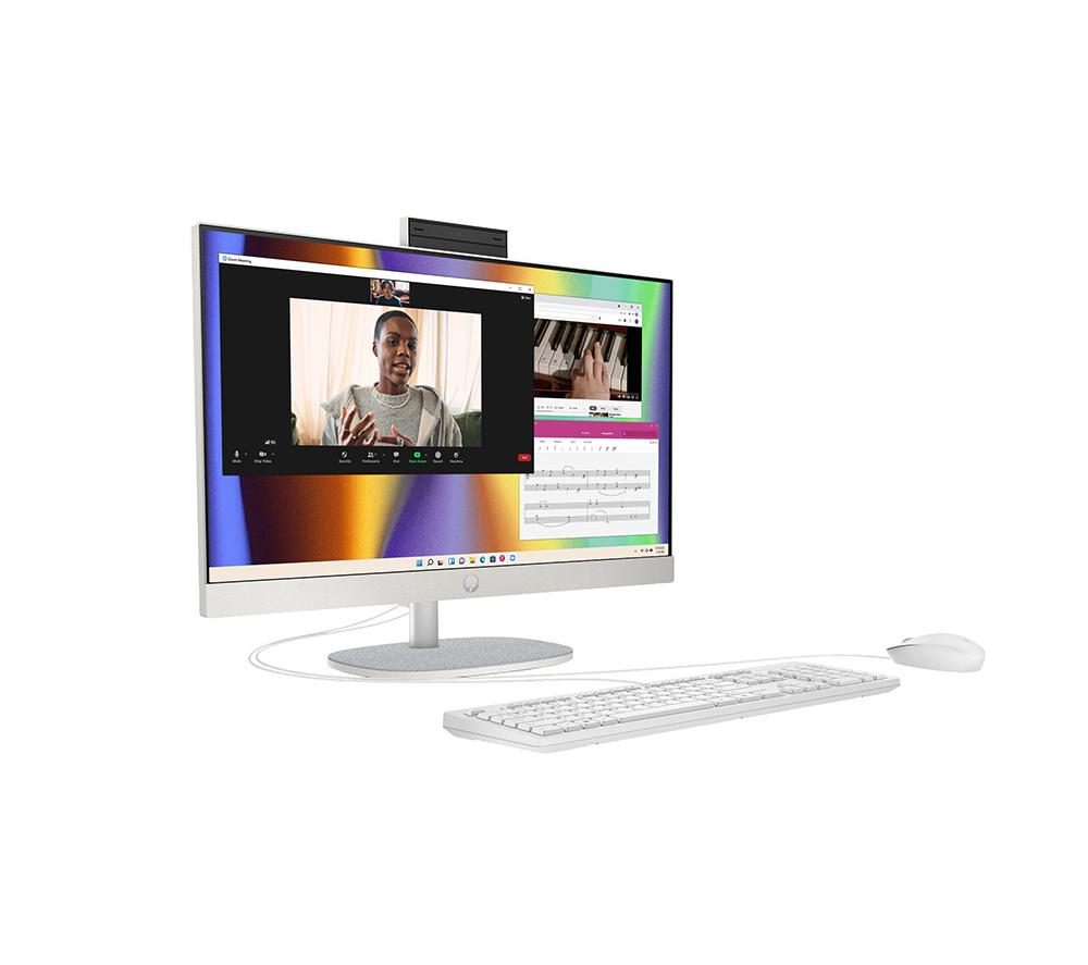 HP 24-cr0065na 23.8" All-in-One PC - AMD Ryzen 7, 1 TB SSD, White image number 13 of 15