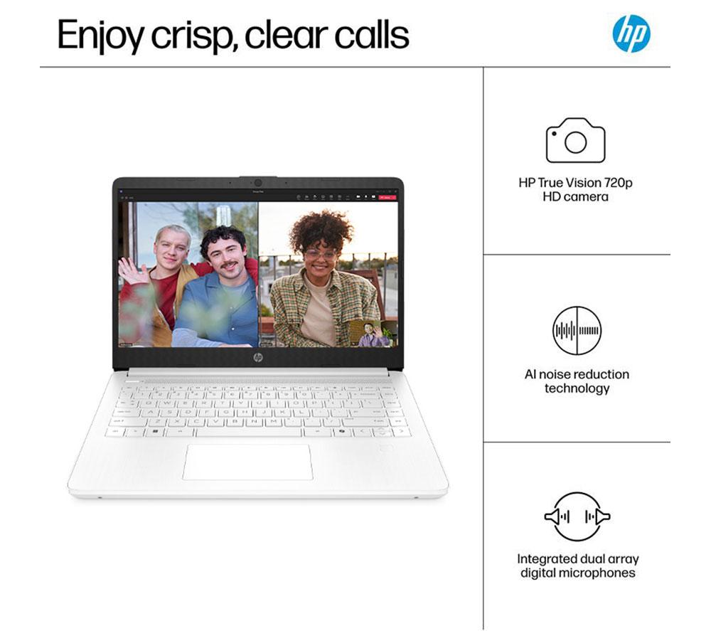 HP 14-dq6500sa 14" Laptop - Intel&reg; N150, 128 GB UFS, White image number 9 of 16
