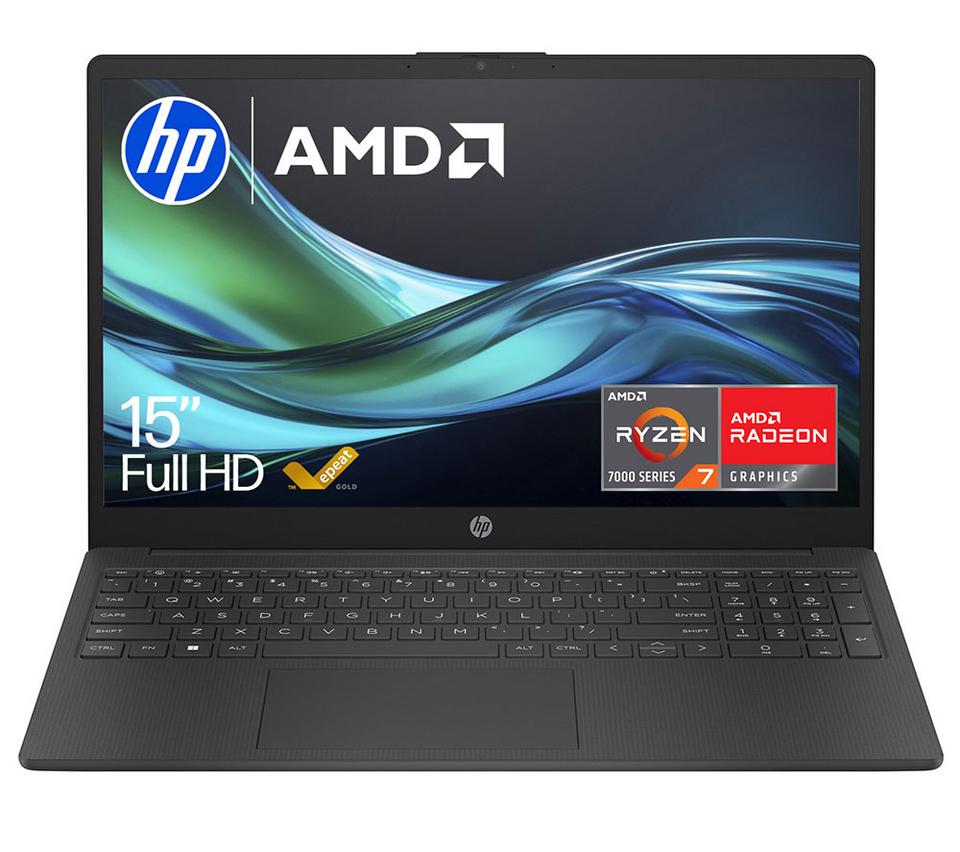 HP 15-fc0527sa 15.6" Laptop - AMD Ryzen 7, 512 GB, Jet Black