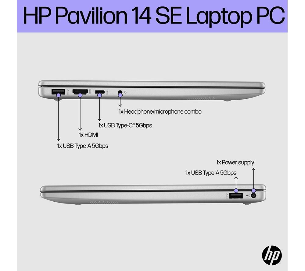 HP Pavilion SE 14-ep0532sa 14" Laptop - Intel&reg; Core&trade; i7, 512 GB SSD, Silver image number 7 of 21