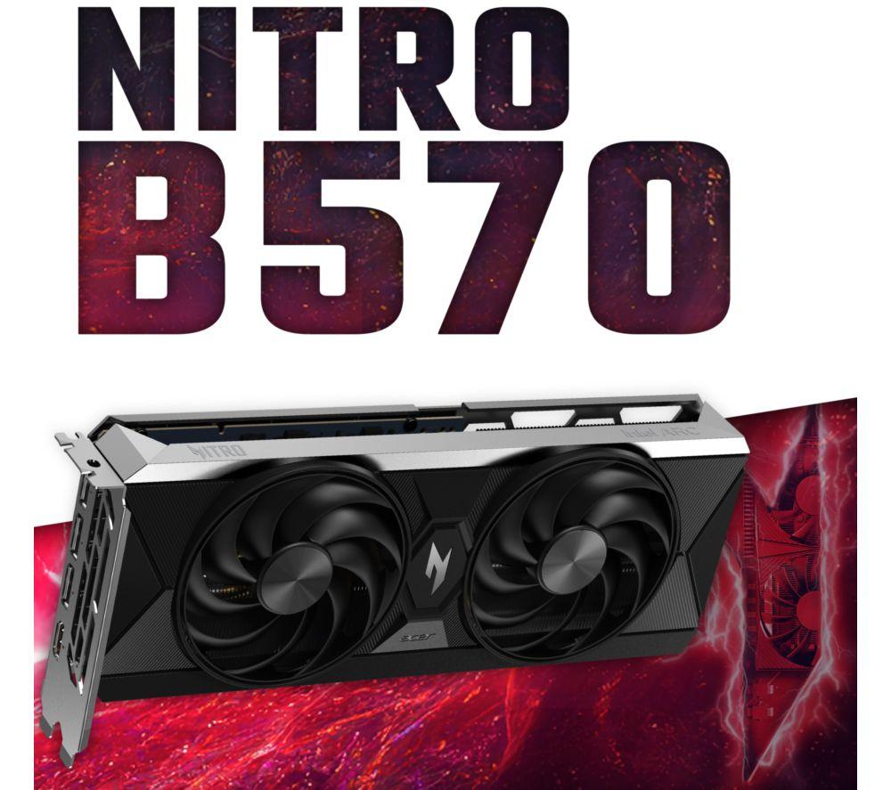 ACER Intel&reg; Arc&trade; B570 10 GB Nitro OC Graphics Card image number 2 of 8