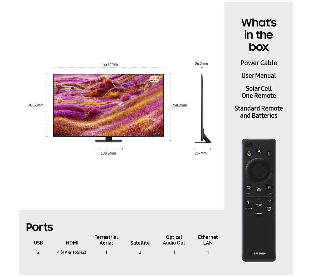 SAMSUNG QN90F 55" Neo QLED 4K Mini LED Vision AI Smart TV 2025 - QE55QN90F image number 7 of 12