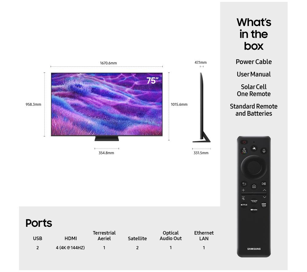 SAMSUNG QN80F 75" Neo QLED 4K Mini LED Vision AI Smart TV 2025 - QE75QN80F image number 6 of 11