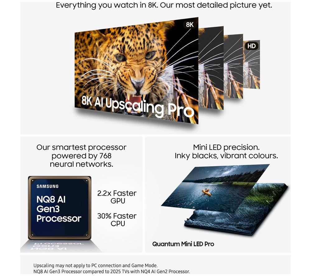 SAMSUNG QN990F 85" Neo QLED 8K Mini LED Vision AI Smart TV 2025 - QE85QN990F image number 3 of 13