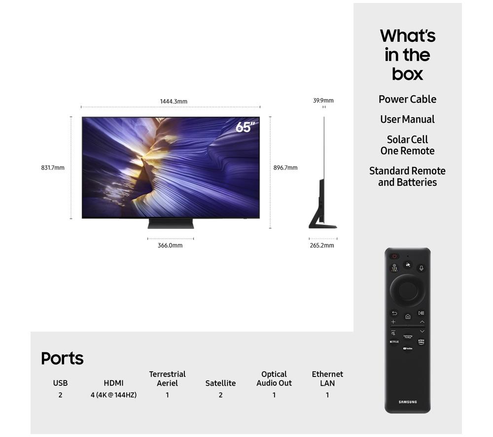 SAMSUNG S90F 65" OLED 4K Vision AI Smart TV 2025 - QE65S90F image number 7 of 12