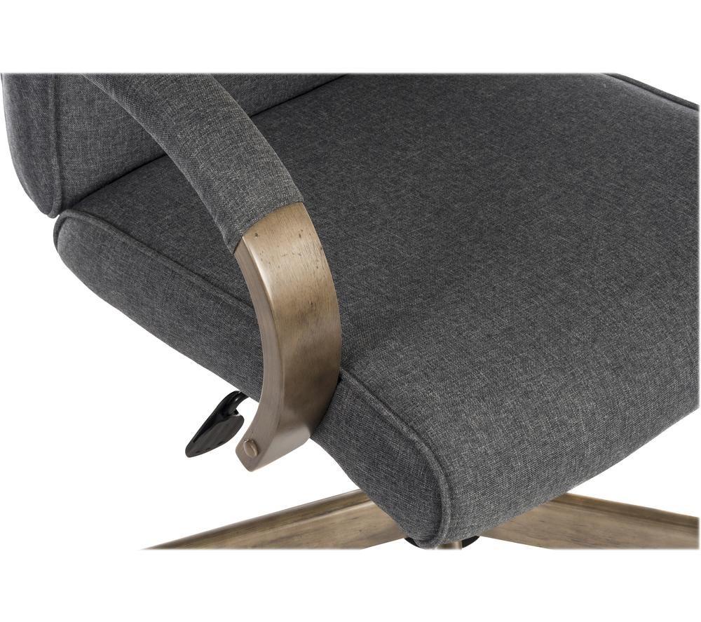 TEKNIK Grayson Fabric Reclining Executive Chair - Grey & Driftwood image number 2 of 6