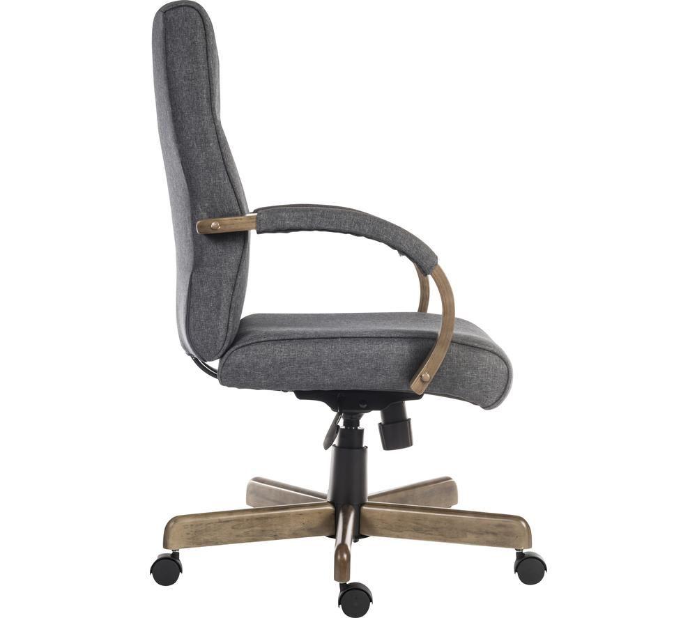 TEKNIK Grayson Fabric Reclining Executive Chair - Grey & Driftwood image number 5 of 6