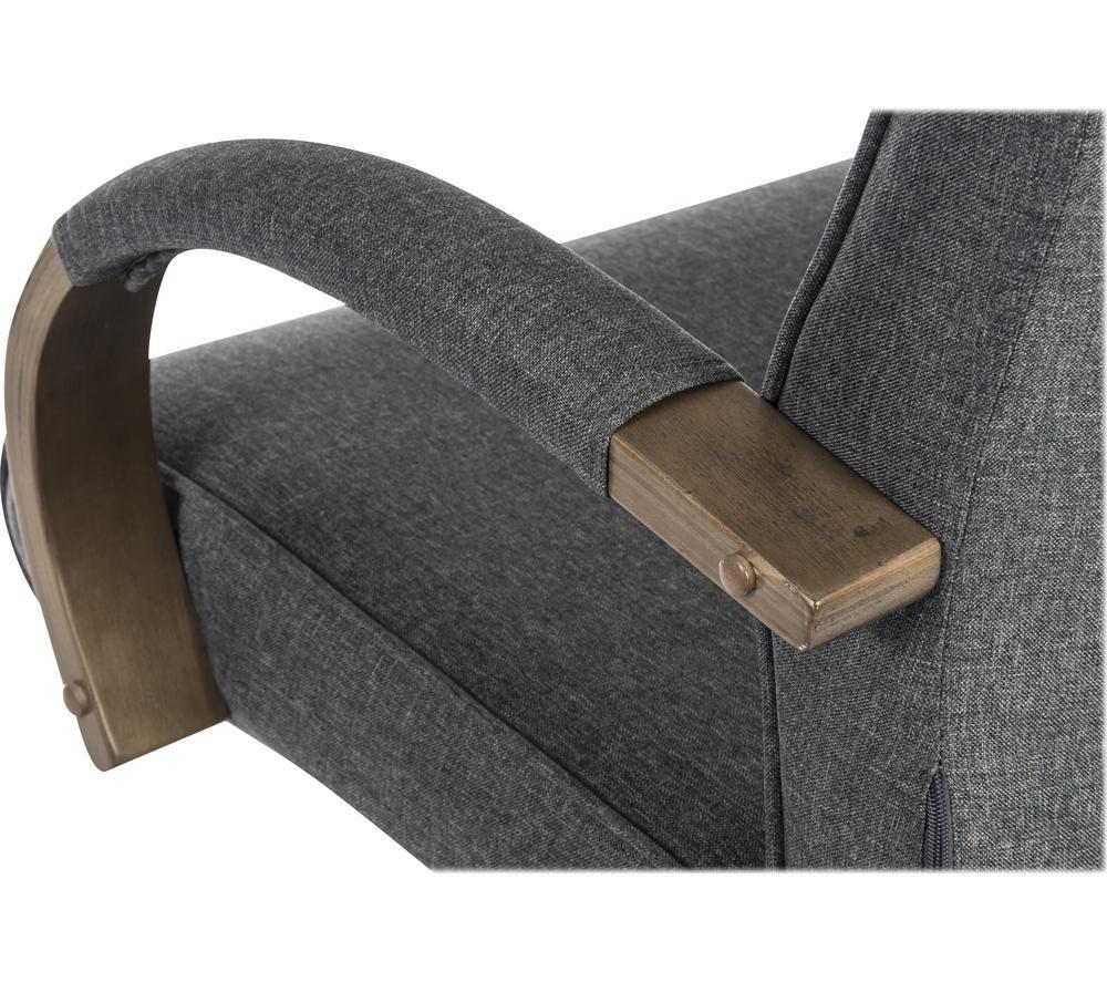 TEKNIK Grayson Fabric Reclining Executive Chair - Grey & Driftwood image number 6 of 6