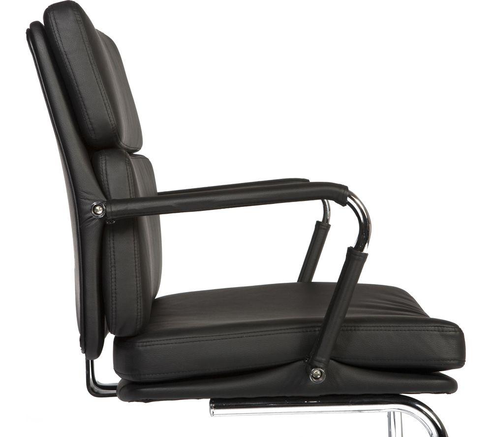 TEKNIK 1101BL Deco Faux Leather Reception Chair - Black image number 2 of 3