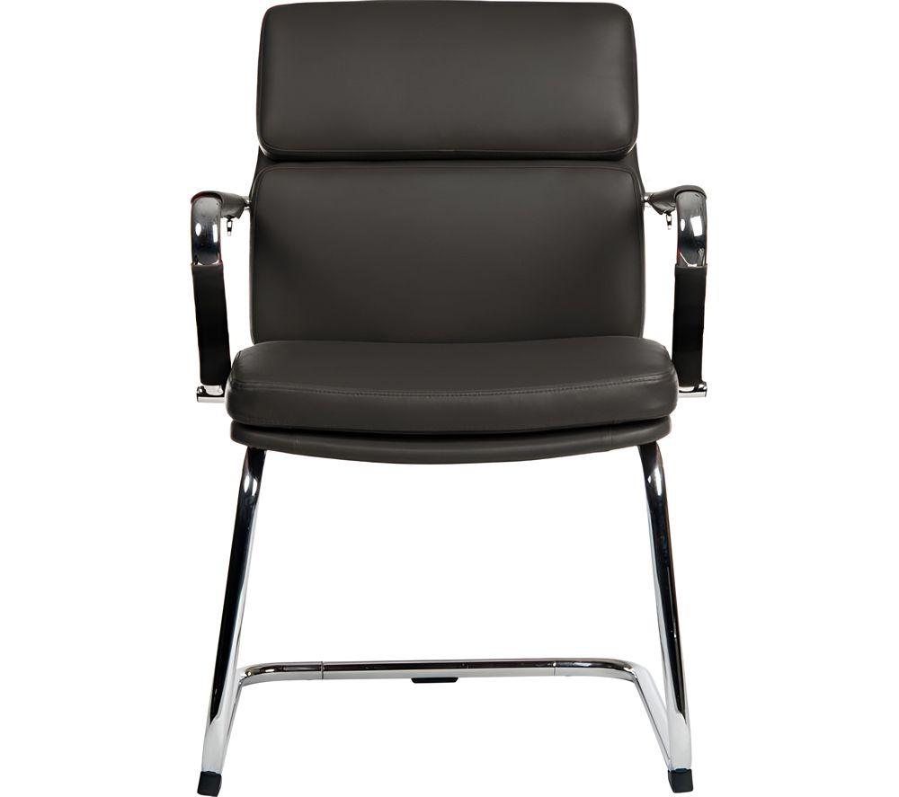 TEKNIK 1101BL Deco Faux Leather Reception Chair - Black image number 3 of 3