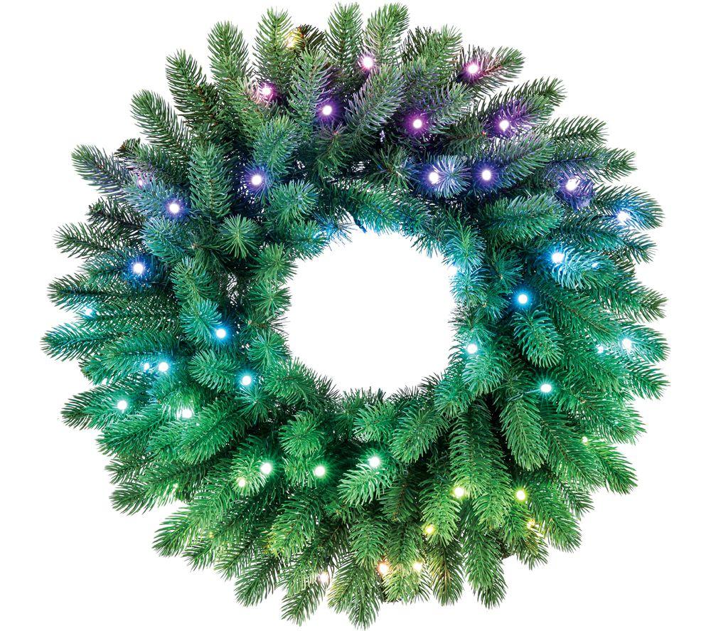 Twinkly Pre-Lit Smart Led Wreath - 50 Leds