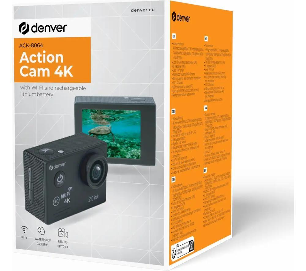 DENVER ACK-8064 Ultra HD Action Camera - Black image number 8 of 9